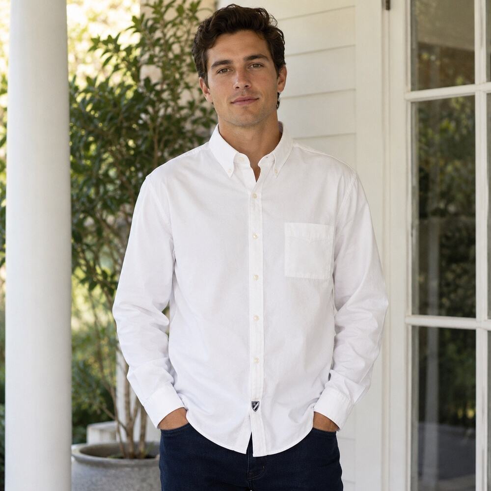 Cremieux Classics Men’s XL White Cotton Oxford Button Down Shirt NWT